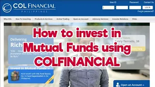 How to invest in Mutual funds using Colfinancial