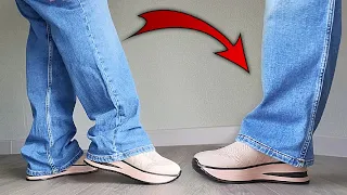 ✅⭐How to hem wide jeans in 5 minutes while keeping the original hem