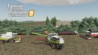 FS19 |Карта Кошмак| Уборка рапса, Claas Lexion 550 7700, Акрос-595, Камазы, ЗИЛ-130, JD 8410 #02