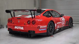 The GLORIOUS V12 Sounds of Prodrive's Ferrari 550 GTS Maranello | Burnout, WarmUp, Accelerations!