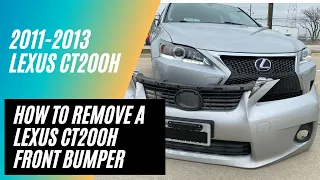 Quick & easy 2011-2013 Lexus CT200H front bumper removal.