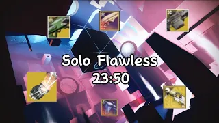 Solo flawless prophecy | solar warlock | less than 25 minutes!