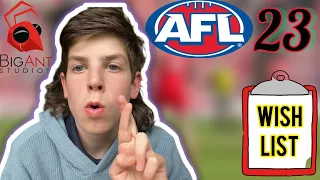 5 Things I Want To See In AFL 23