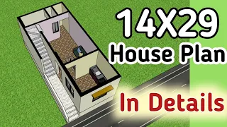 14X29 Best House Plan || 14x29 3D House Plan || 14 by 29 Ghar Ka Naksha