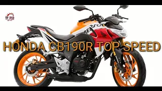 top speed honda cb190r