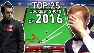 TOP 25 LUCKY SHOTS SNOOKER OF YEAR 2016! Snooker Club