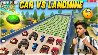 Free Fire Car Vs Landmine Race  Funny Moment 😂😂😂 - Garena Free Fire