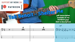 Tab Benoit - Shelter Me (Bass cover with tabs)