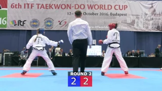 Sparring Senior Female -50kg Final - ITF World Cup 2016 - Budapest