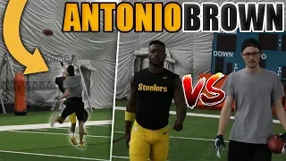 1 V 1 FOOTBALL VS NFL SUPERSTAR ANTONIO BROWN!! I PICKED HIM OFF!!