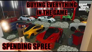 GTA 5. - SPENDING SPREE!! BUYING EVERYTHING IN THE GAME!! (BUILDINGS, CLOTHES, CARS AND MORE!!)