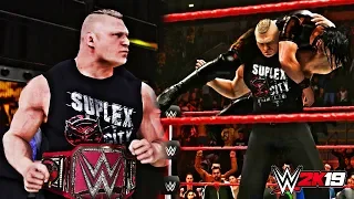 WWE 2K19 - Brock Lesnar Attack Seth Rollins : Monday Night Raw 2019