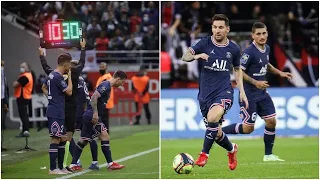 Lionel Messi enters the field PSG |  Lionel Messi's first game for Paris German