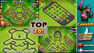 Top 20 Декоративных баз в Clash Of Clans New Update 2016