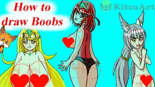 How to draw boobs