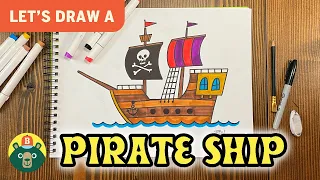 How to draw a PIRATE SHIP! - [Episode 127]