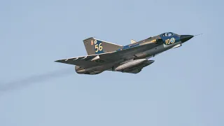 🇸🇪🐉 Swedish SAAB 35 Draken - Spitting fire at the Belgian Air Force Days 🔥