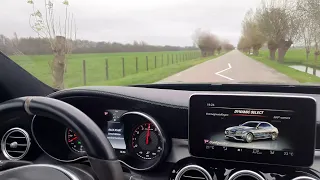 Mercedes C63S AMG activating the Race Start mode - launch control