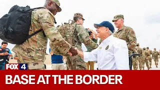 Gov. Abbott welcomes solider to base at the border - FULL NEWS CONFERENCE