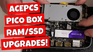 ACEPC AK1 Pico Box Pro Plus How To Upgrade SSD RAM Or HDD