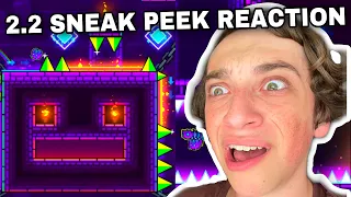 NEW 2.2 SNEAK PEEK REACTION + ANALYSIS [Geometry Dash 2.2]