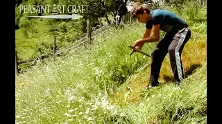 Mowing with Scythe in Romanian Villages