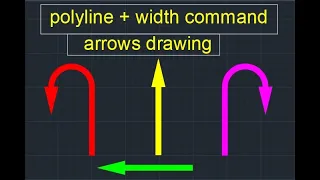 How to draw an arrows in Autocad,polyline,width