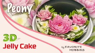 3D JELLY CAKE | 010 - PEONY | Hướng Dẫn Làm Hoa Mẫu Đơn | Rau Câu 3D