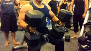 Dumbell bench press 50kg +50kg