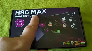 H96 MAX Android TV okosító box 4/32GB kicsomagoló