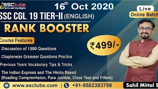 🔴SSC CGL Tier 2 | Rank Booster| Demo Class | By Sahil Mittal Sir