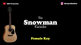 Snowman - Sia (Female Key) Karaoke Akustik | Gitar + Lirik