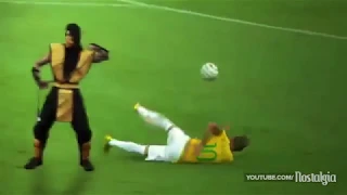 Meme Fractura de Neymar (Mundial Brasil 2014) (Personajes lesionando a Neymar)
