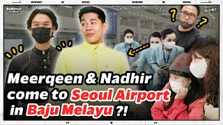 #Meerqeen & #Nadhir randomly walk around in Baju Melayu at Seoul Airport ?! | Runway in Seoul EP.1