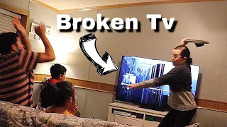 “BROKEN TV PRANK ON MOM!” SHE GOES CRAZYYY!****