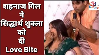 Shehnaz Gill Gives Love Bite to Sidharth Shukla on the Sets of Mujhse Shaadi Karoge