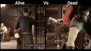 There's An Alternate Cutscene If You Bring Shane Finely Alive Or Dead To Police Chief - RDR2