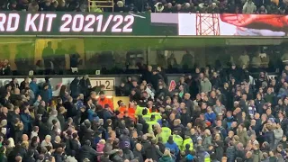 Salty Everton fans punching police after getting destroyed by wolves