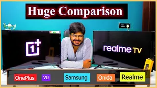 TV Buying Guide Under ₹15000/ कौन सी टीवी खरीदें Samsung,VU,Realme,Onida,OnePlus Huge Comparison