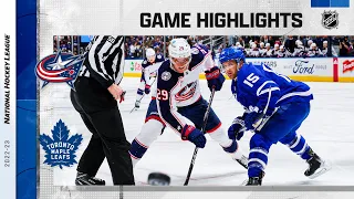 Blue Jackets @ Maple Leafs 2/11 | NHL Highlights 2023