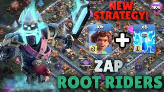 Zap Root Riders Attack Strategy TH16 | Legend League Attacks #1 | Clash of Clans