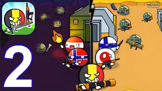 Country Balls: Warriors Era - Gameplay Walkthrough Part 2 CountryBalls War Army Commander Battle