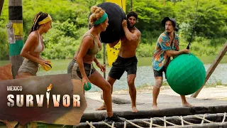 Eufórico juego por equipos por la jugosa recompensa Survivor México. | Survivor México 2022