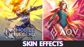 Mobile Legends VS Arena of Valor : Lightborn Fanny and The Phoenix Butterfly SKIN EFFECTS COMPARISON