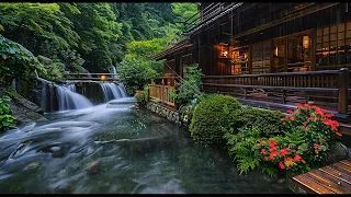 Serene Rain in a Zen Garden 🌸 Ambient Rain Sounds and Piano Music for Relaxation and Deep Sleep