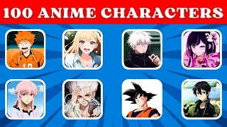 Can You Guess Anime Characters In 3 Seconds ? 100 Anime Quiz || Quiz Game 2024