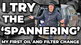 My Very First Oil And Filter Change - Practicing Spannering With My Smart Car ForTwo 450