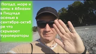 Погода, море и цены в Абхазии в Пицунде осенью в сентябре-октябре в 2023 г:что скрывают туроператоры