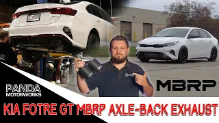 The NEWEST Kia Forte GT Exhaust! MBRP Axle Back Install + Sound Clips