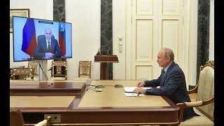 Встреча Президента РФ Владимира Путина с Главой КЧР Рашидом Темрезовым (Телеканал "Россия 24")